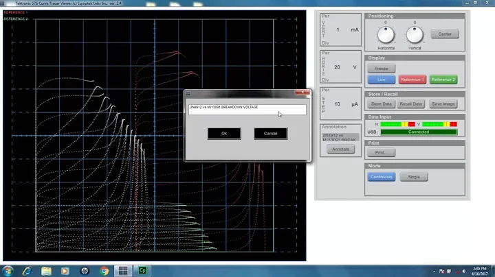 Tektronix 576 Semiconductor Curve Tracer with PC Interface. Trazador de curvas semiconductor