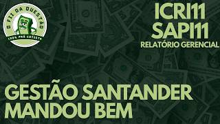 ICRI11 / SAPI11 - AUMENTOU A DISTRIBUIÇÃO