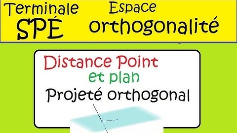 Terminale Spé Maths  Espace distance point à une droite   Cours Exemple