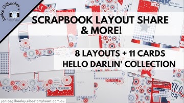 Scrapbook Layout Share | 8 Layouts + 11 Cards + More | Hello Darlin