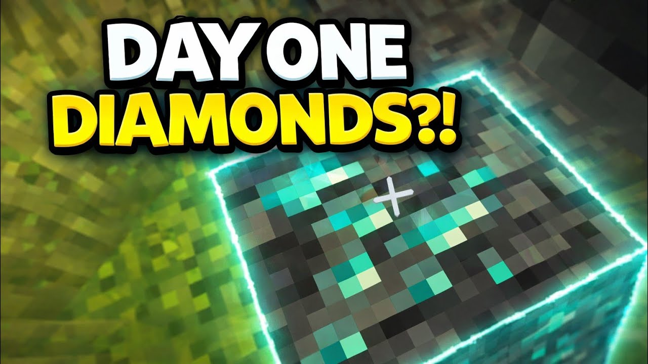 I Found DIAMONDS on Day One… | Minecraft Forever World EP 1 - YouTube