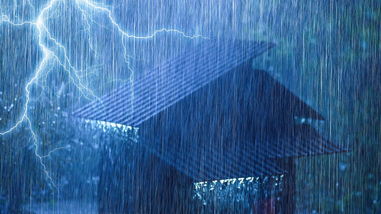 Lluvia Intensa y Truenos | Sonido Relajante de Tormenta para Dormir ...