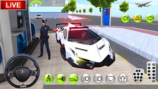 3D Driving Class Simulation || Funny Police Officer Refuel His Super Car Gas Crazy Driving Gameplay