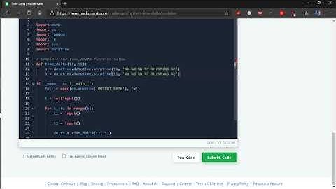 Hackerrank | Python | Time Delta