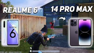 Realme 6' vs iPhone 14 pro Max' pubg battle TDM test pubg mobile test bgmi #shorts