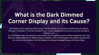 How to Fix black screen, Dark patch and Dimmed Corner on Backlight monitor