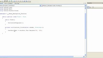 C Sharp Tutorial 7 (Encryption)