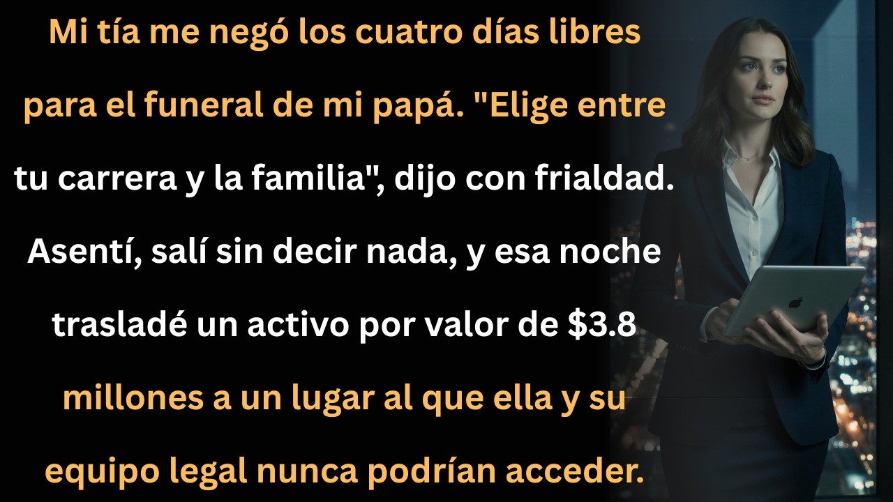Me negaron permiso por el funeral de mi papá… esa noche moví $3.8M sin que lo supieran.