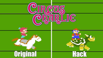 Circus Charlie [1984] (NES) Original vs Hack (Version Comparison)