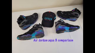 Air Jordan Aqua 8 1993/2015 comparison