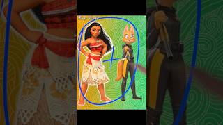 Moana mixing with Diane Foxington #transformation #glowup #princess #aiart #mixing #shorts