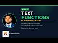 Text Functions in Excel | Complete Guide with Examples | RaviOnRupee