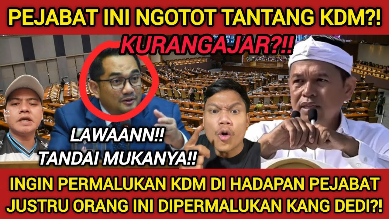 LAWAN‼️PEJABAT INI TANTANG KDM DI MUKA UMUM LANGSUNG DIBUNGKAM dg KECERDASAN TINGKAT TINGGI‼️