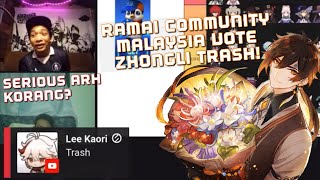 Ramai Community Malaysia Vote Zhongli As Trash Husbando! | Genshin Impact Waifu / Husbando Tier List