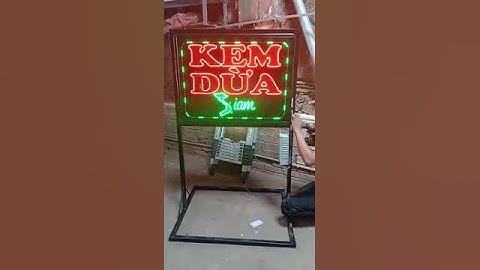 Làm bảng hiệu hộp đèn led ruồi tiệm kem dừa