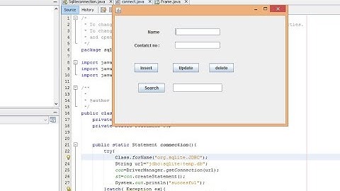 connect sqlite database with java in netbeans  ( Part 1)