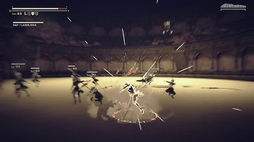 NieR:Automata: 2b vs 20 2bs lv99 hard mode