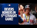 5 STRAIGHT GAMES WITH A HOME RUN FOR RAFAEL DEVERS