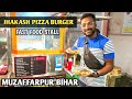 Jhakash pizza burger sandwich  street food stall  kalambagh road muzaffarpur  suhail azmi vlogs 