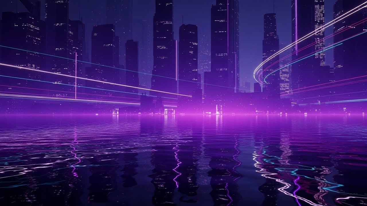 Purple City Reflections — Neon Echo