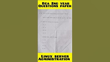 LINUX SERVER ADMINISTRATION 2025|BCA 2ND YEAR QUESTION PAPERS|#shorts #viralvideo #2025 #bca #linux