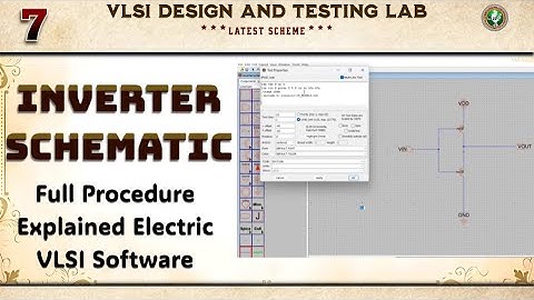 7 Execution of INVERTER SCHEMATIC Explained in Electric VLSI Software 6th Sem VLSI LAB
