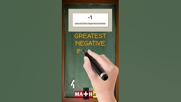 What is the Greatest Negative Integer in Math? | Math Dictionary | MATHalino123