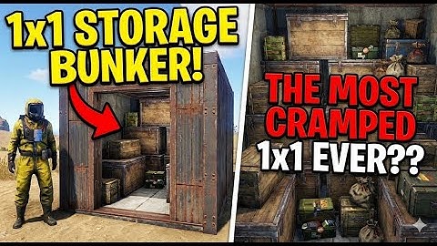 The Most CRAMPED 1x1 Bunker Ever (Rust Solo Base)