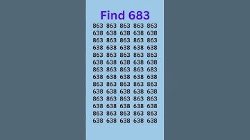 can you find 683 in 5 seconds? #wordpuzzlegame #game #mathematics #mindbendingquiz #puzzle6 5