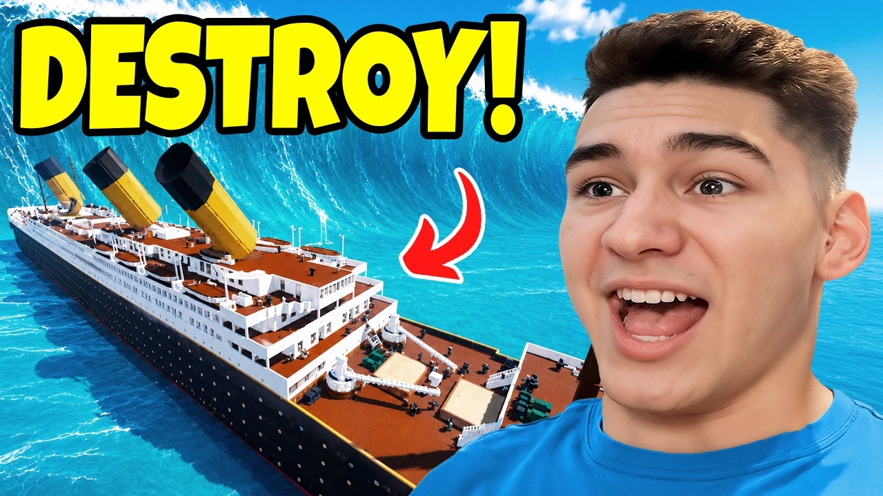 Titanic vs FASTEST ROBLOX TSUNAMI! | Water Physics