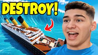Titanic vs FASTEST ROBLOX TSUNAMI! | Water Physics screenshot 5