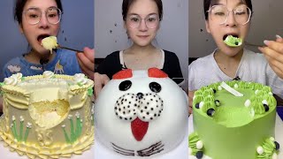 Eating Most Delicious Creamy Cake 🍰 ( soft chewy sounds ) 크림 케이크 먹방  MUKBANG Satisfying