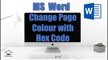 Using HEX CODES to change the PAGE COLOUR