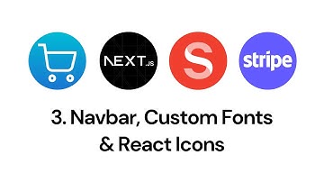 Build an Ecommerce Website | Part 3 Navbar, Custom Fonts, React Icons | NextJS, Tailwind & Stripe