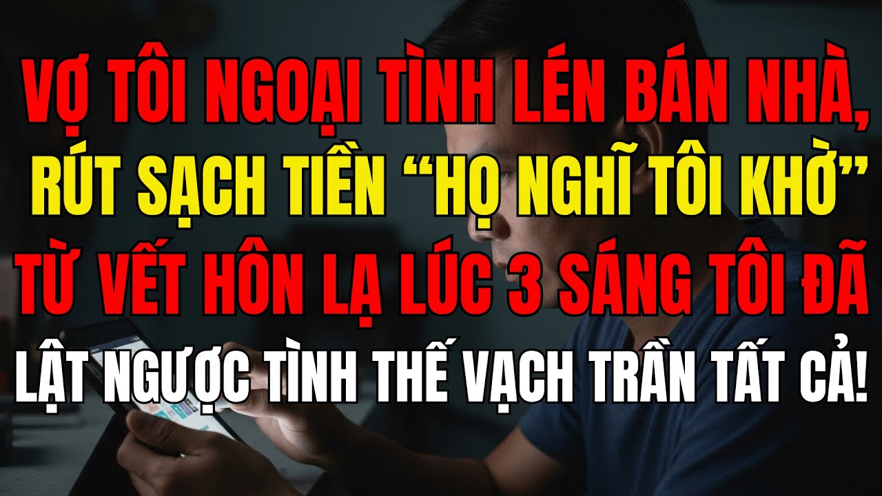 VỢ TÔI NGOẠI TÌNH BÁN NHÀ, RÚT SẠCH TIỀN 