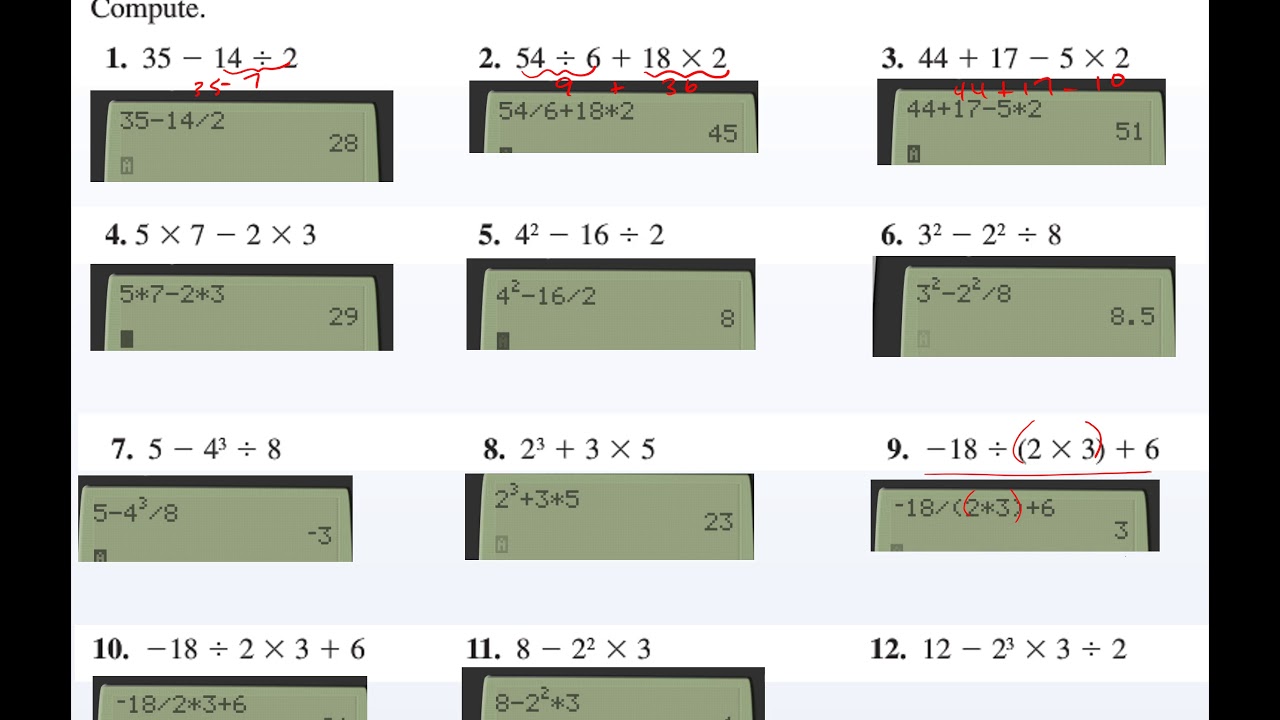 ACT Prep Unit 1 Day 12 Order of Operations - YouTube