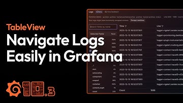 Introducing Better Log Navigation with TableView in Grafana 10.3