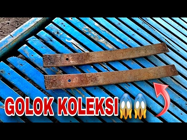 🔴PROSES MEMBUAT GOLOK UNTUK DI KOLEKSI DI RUMAH DARI BAHAN BAJA PER😱😱 class=