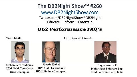 The DB2Night Show Episode 260: Db2 Performance FAQ