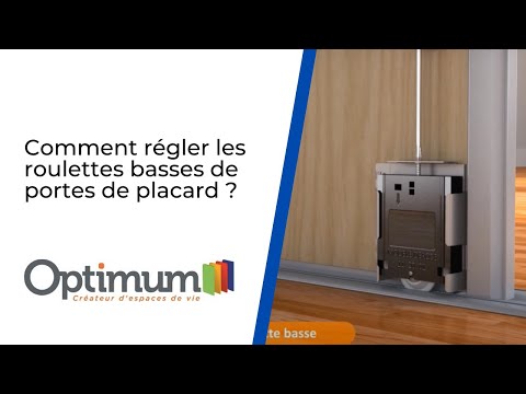 Comment régler la roulette basse sur ma porte de placard ?