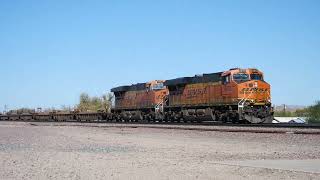 BNSF 6670 B-SBDNWB7-19 Empty Well / Spine Car Train San Bernardino, CA. to Newby, TX.
