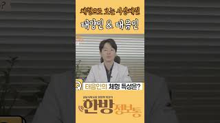 체형으로 보는 사상체질 #태양인 #태음인