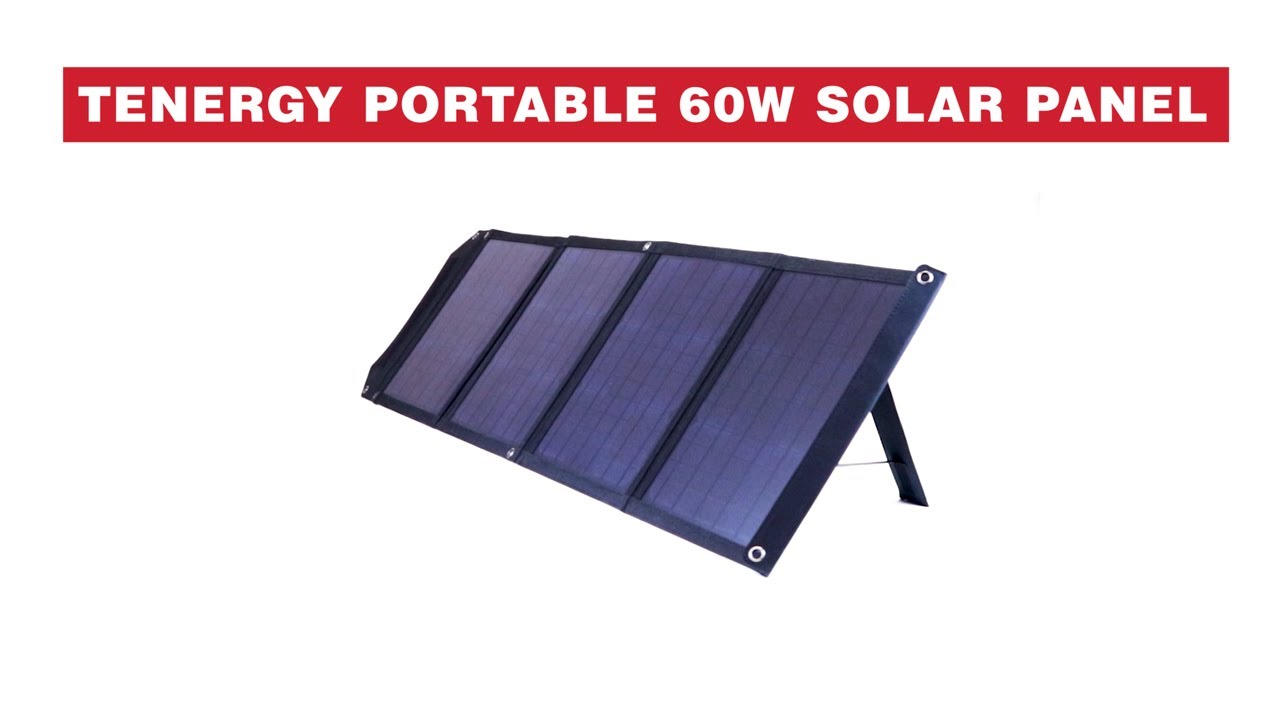 Tenergy Portable 60W Solar Panel - Tenergy