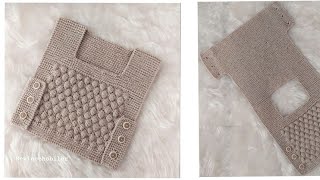 Kolay Dikişsiz Bebek Yeleği Bonbon Model Bebek Yeleği Dikişsiz Süveter Yapımı