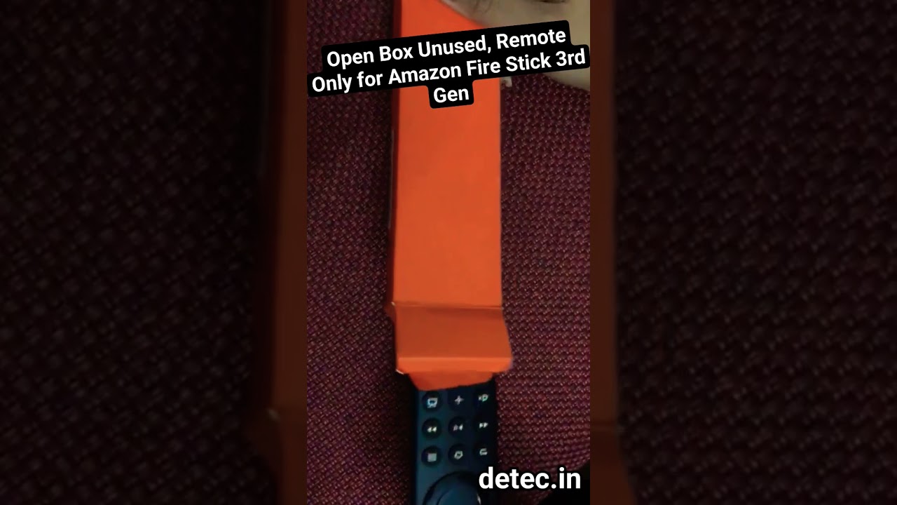 Open Box Unused, Remote Only for Amazon Fire Stick 3rd Gen.. Buy Now @detec.in  “STOCK AVAILABLE”