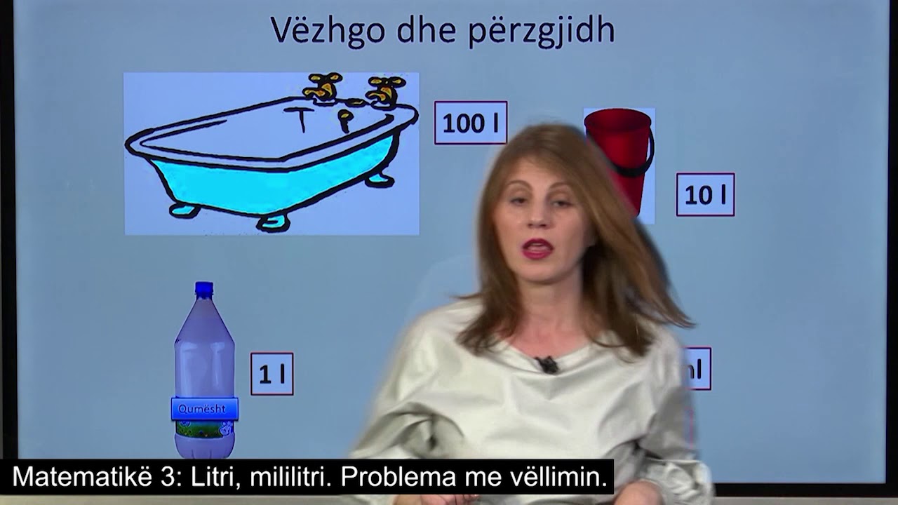 Matematikë 3 - Litri, mililitri. Problema me vëllimin.
