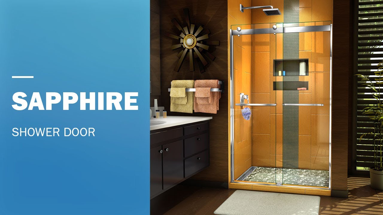 DreamLine Sapphire Shower Door 48 Inch Sliding Opening YouTube