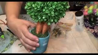 Easter Bunny Topiary Dollar Spot/ Dollar Tree DIY!