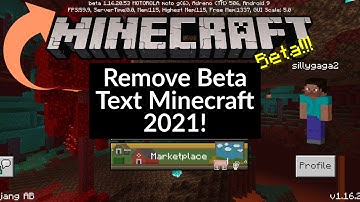 How To Remove Beta Text In Minecraft Android 2021