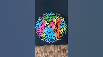 Step by step ready spirograph triple star design🙂#shorts #drawing #satisfying #asmr #art #homework